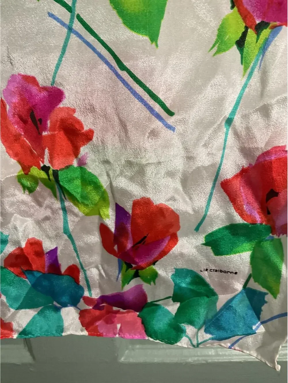 Liz Claiborne Floral Silk Scarf